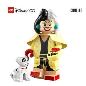 Minifigure LEGO Disney toy Cruella de Vil & Dalmatian Puppy LEGO Disney .
